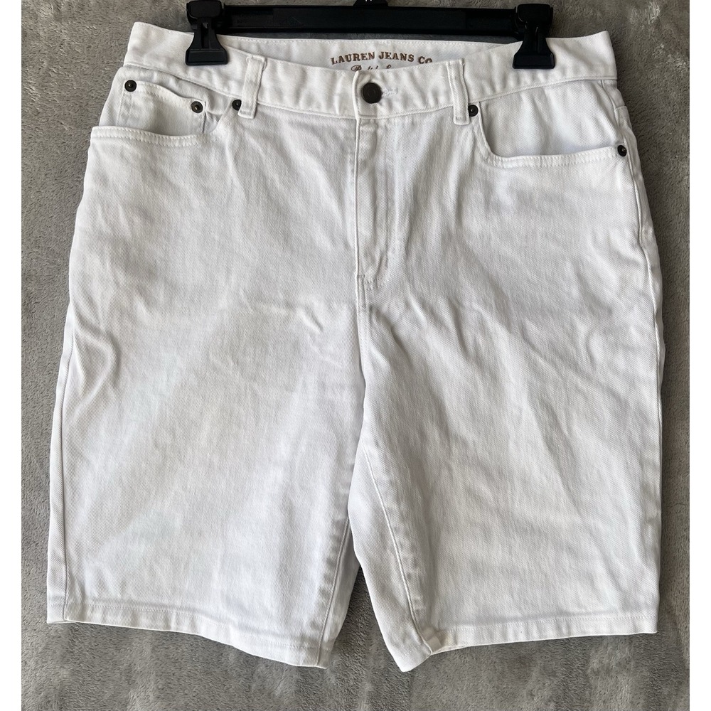 Ralph Lauren Shorts Woman's SZ 32 Jean 32 Waist 9 Inseam White * Picture